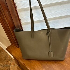YSL Shopper Tote - olive green